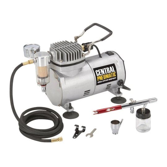 central-pneumatic-1-5-hp-58-psi-oil-free-airbrush-compressor-kit-1