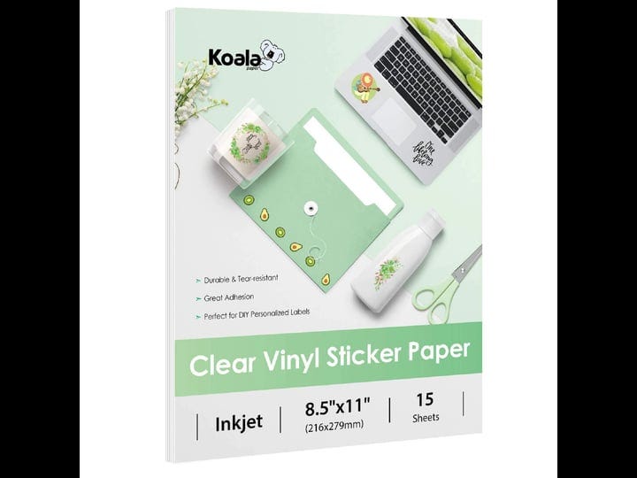 koala-paper-45-sheets-inkjet-clear-printable-waterproof-vinyl-sticker-paper-8-5x11-crafts-1