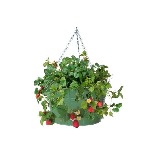 enameled-galvanized-hanging-strawberry-flower-planter-sage-1