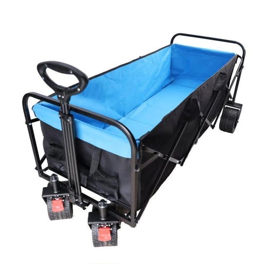 25-cu-ft-metal-extra-long-extender-wagon-garden-cart-folding-wagon-garden-shopping-beach-cart-in-blu-1