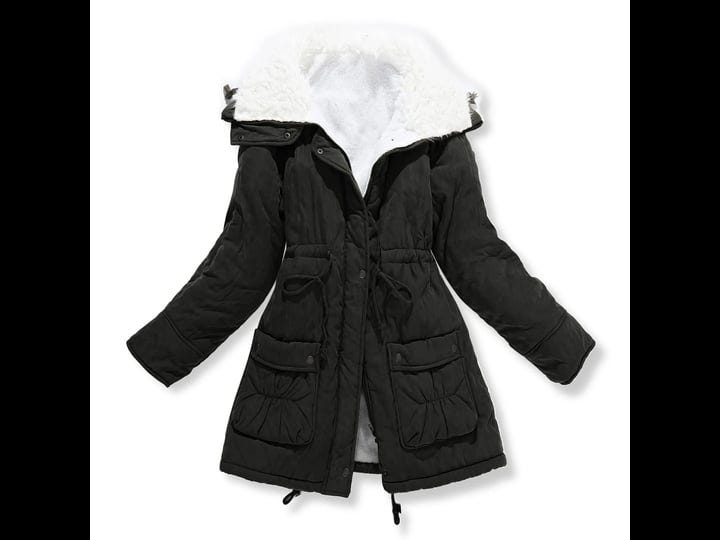 mewow-womens-winter-mid-length-thick-warm-faux-lamb-wool-lined-jacket-coat-black-large-1