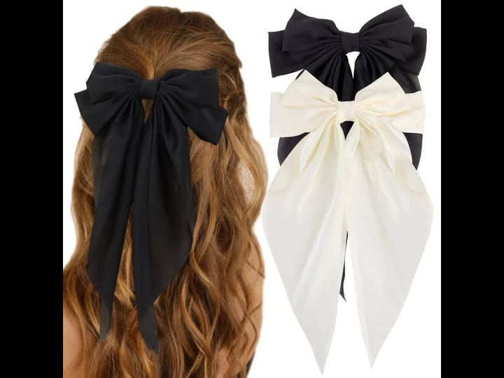 atoden-silky-satin-hair-bows-2-pcs-big-hair-bows-for-women-hair-ribbons-oversized-long-tail-white-ha-1