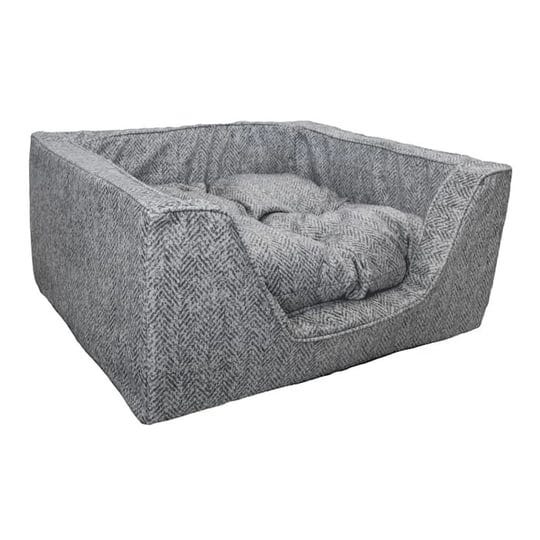 snoozer-show-dog-premium-micro-suede-square-dog-bed-gray-1