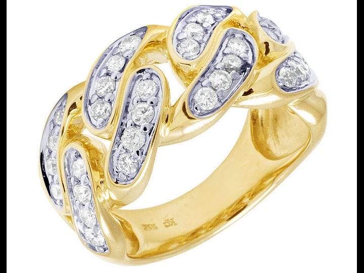 jewelry-unlimited-mens-diamond-cuban-link-10k-yellow-gold-cuban-link-band-ring-1-1-2-ct-13mm-1