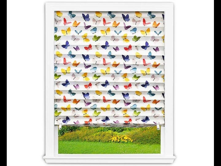 redi-shade-no-tools-original-printed-light-filtering-pleated-paper-shade-butterflies-36-in-x-72-in-5