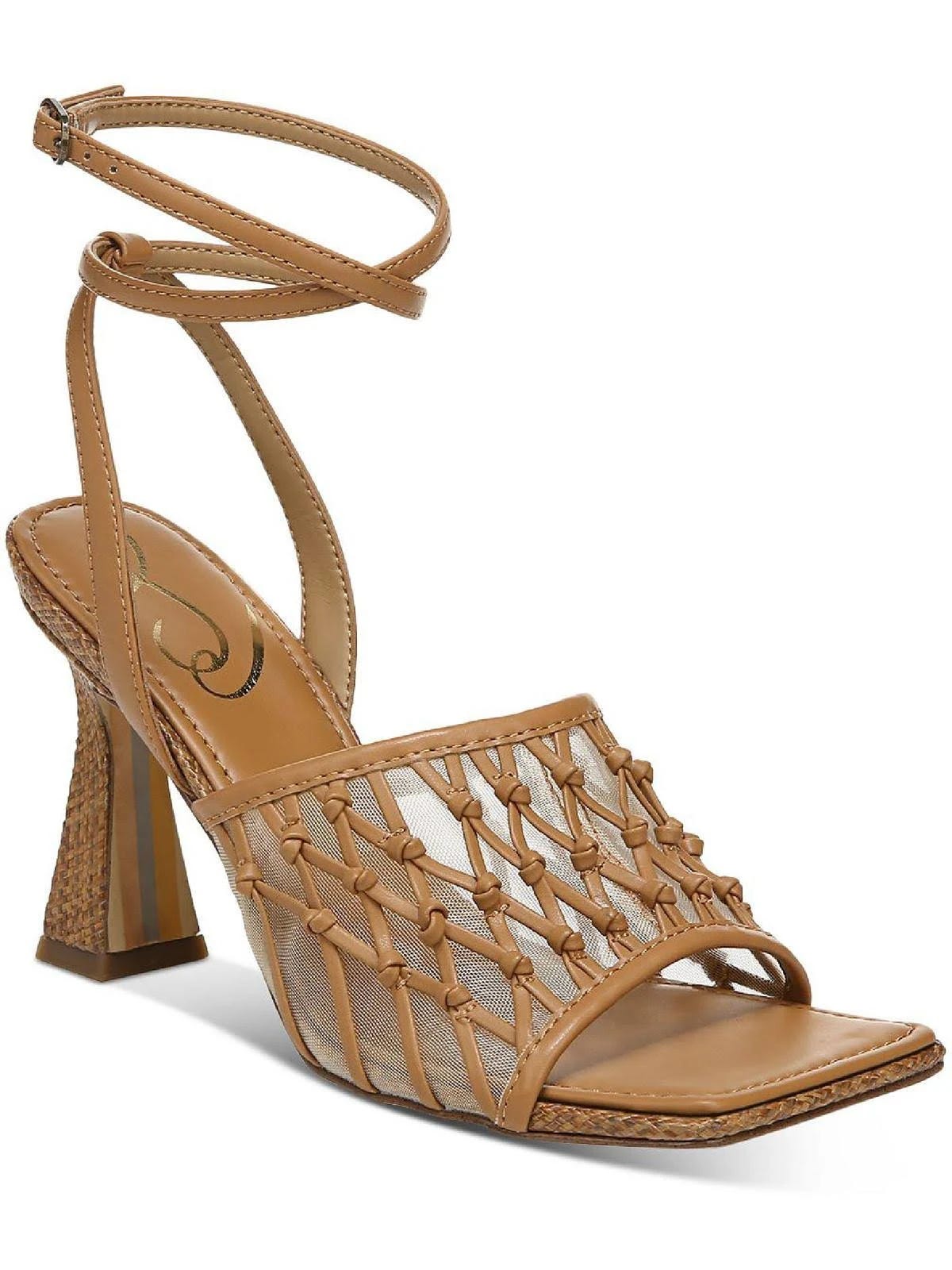 Feminine Straw-Flared Heel Sandals by Sam Edelman | Image