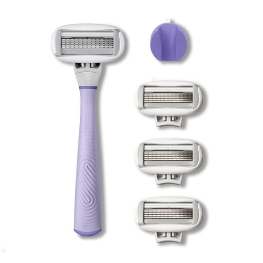 flamingo-5-blade-razors-for-women-1-razor-handle-4-5-blade-refills-1-shower-holder-lilac-1