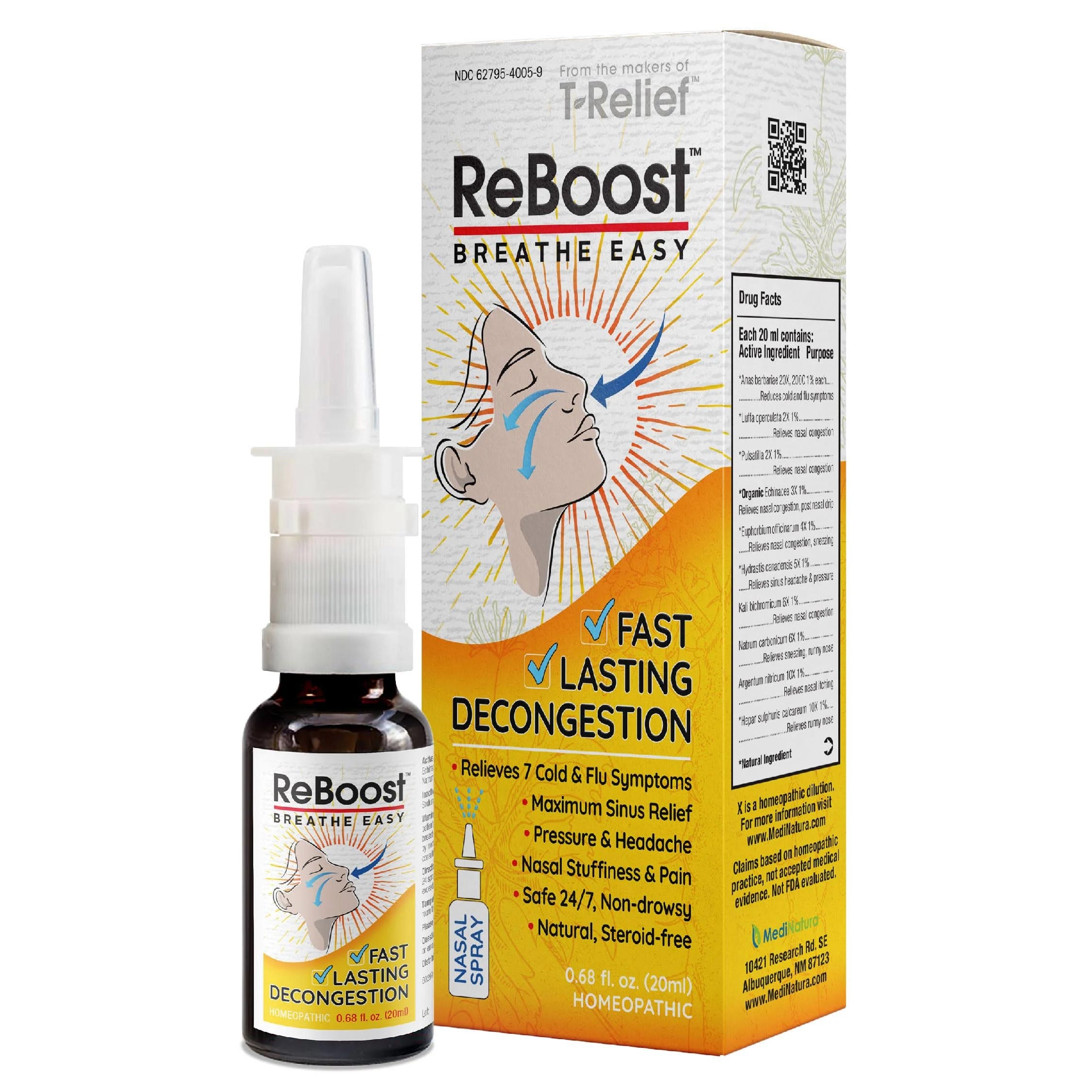 Reboost Homeopathic Decongestant Nasal Spray | Image