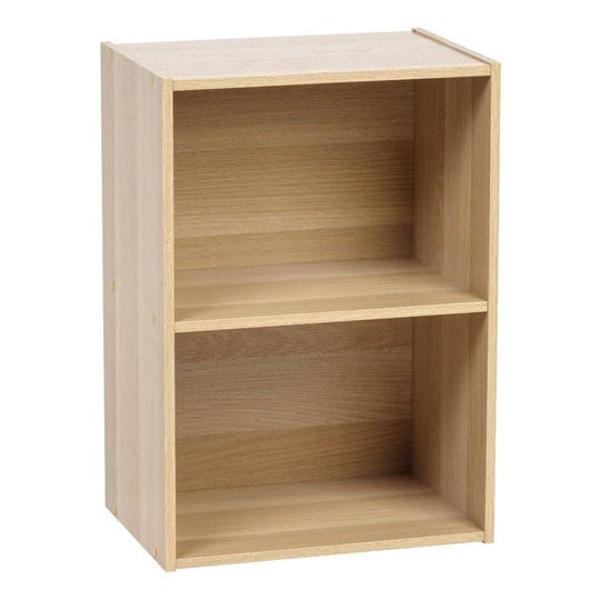 iris-usa-2-tier-wood-storage-shelf-light-brown-1