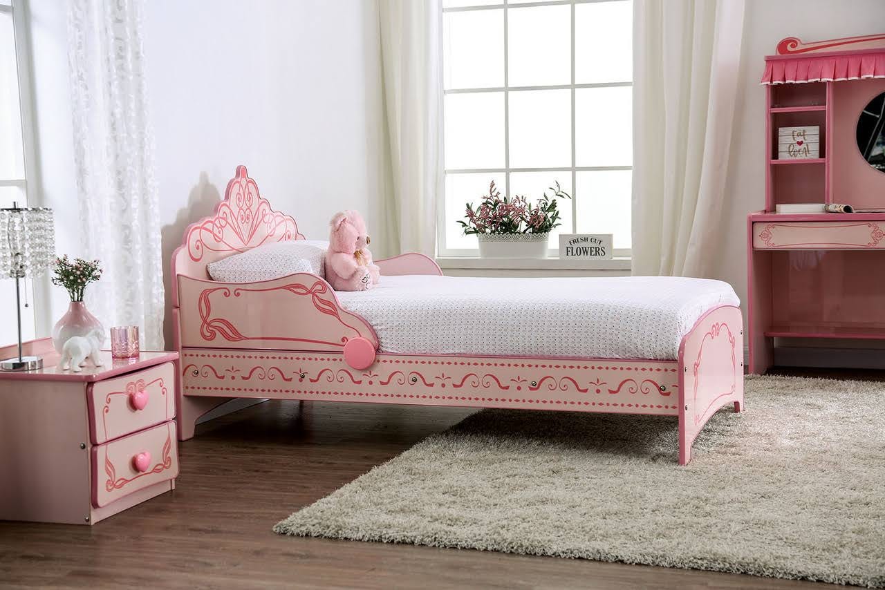 Royal Pink Panel Bed for Tweens | Image