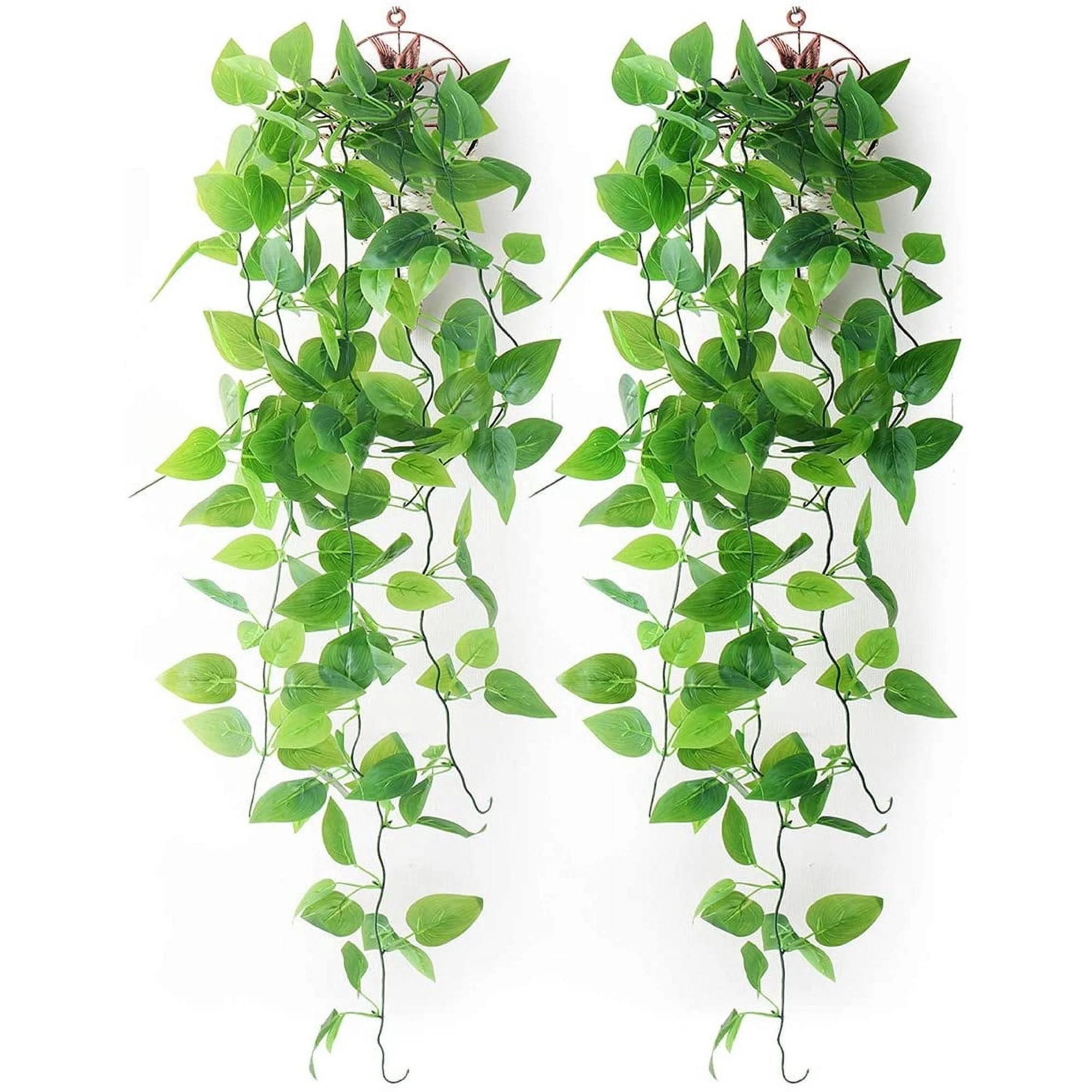 Mocoosy 2-Pack Fake Indoor Hanging Plants for Home Decor | Image