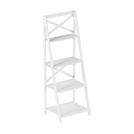 lavish-home-4-tier-ladder-bookshelf-with-x-back-frame-freestanding-bookcase-white-1