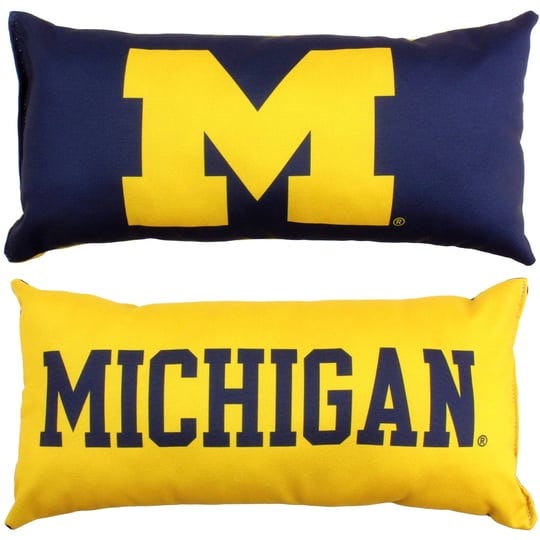 college-covers-ncaa-michigan-wolverines-2-sided-bolster-travel-pillow-1
