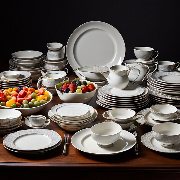 Selection of tableware items