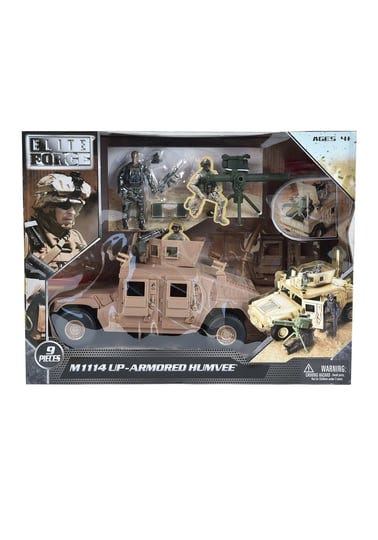 m1114-up-armored-humvee-9-piece-playset-with-military-vehicle-action-figure-and-accessories-elite-fo-1