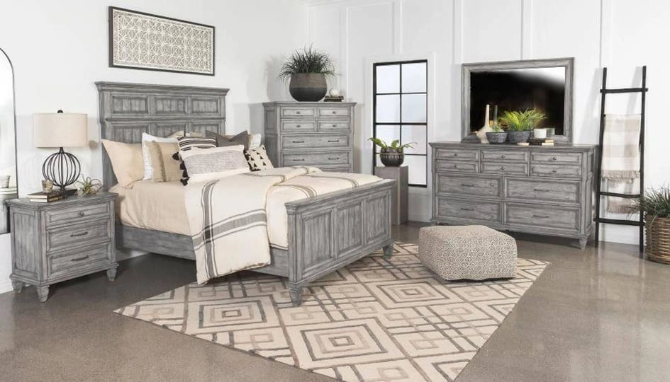 coaster-avenue-5-piece-california-king-panel-bedroom-set-grey-1