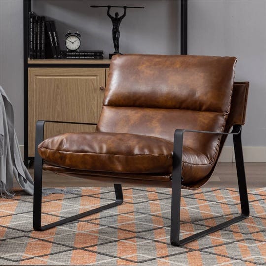 guyou-modern-faux-leather-upholstered-accent-armchair-with-metal-base-removable-cushion-lounge-singl-1