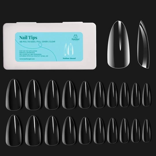 gel-nail-tips-pre-shaped-extension-system-clear-false-nail-500-pcs-10-sizesmedium-almond-061-1