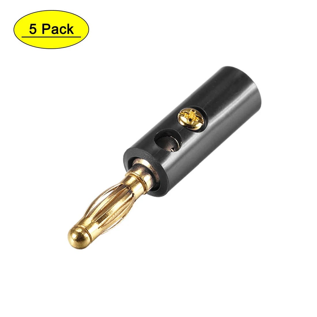 Uxcell 4mm Black Speaker Wire Connectors Set | Image