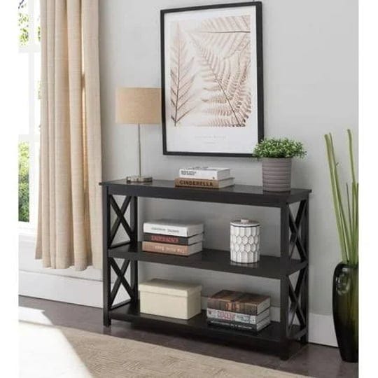 kings-brand-furniture-3-tier-x-design-wood-console-table-for-living-room-black-size-42-125l-x-12w-x--1