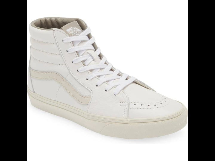 vans-womens-sk8-hi-high-top-sneakers-ivory-cream-size-6-5-premium-leather-rain-drum-1