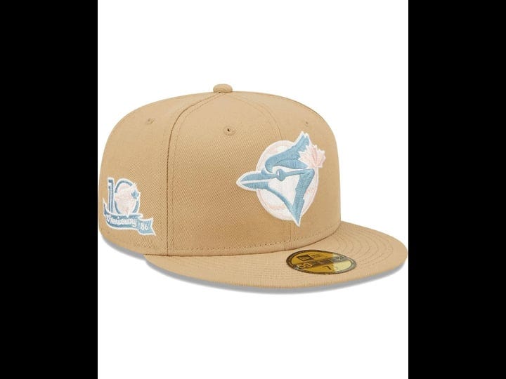new-era-mens-tan-toronto-blue-jays-10th-anniversary-sky-blue-undervisor-59fifty-fitted-hat-tan-1