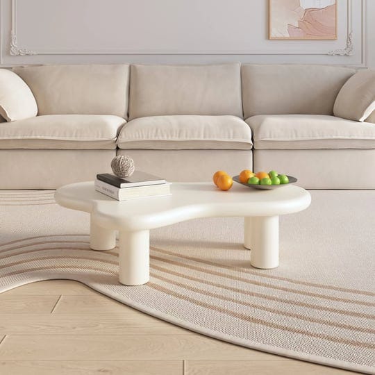 irregular-shaped-coffee-table-fashion-curved-coffee-table-sofa-low-table-cream-white-1