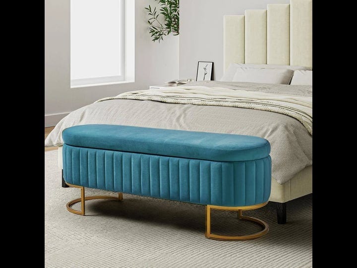 olga-teal-50-in-wide-modern-upholstered-storage-bench-with-golden-metal-sled-legs-1