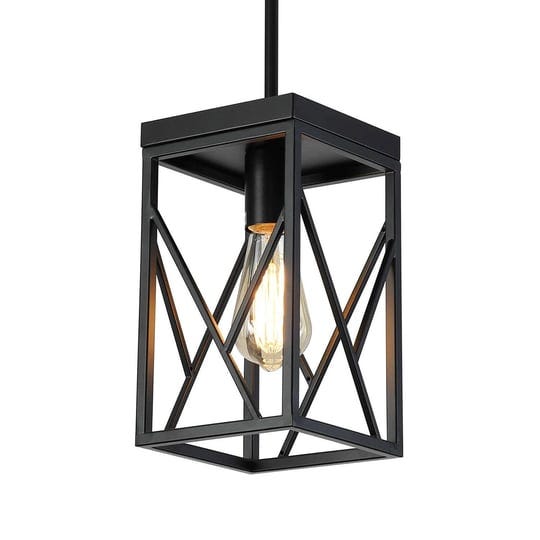 modern-black-pendant-light-with-metal-cage-one-light-adjustable-rods-industrial-mini-pendant-lightin-1
