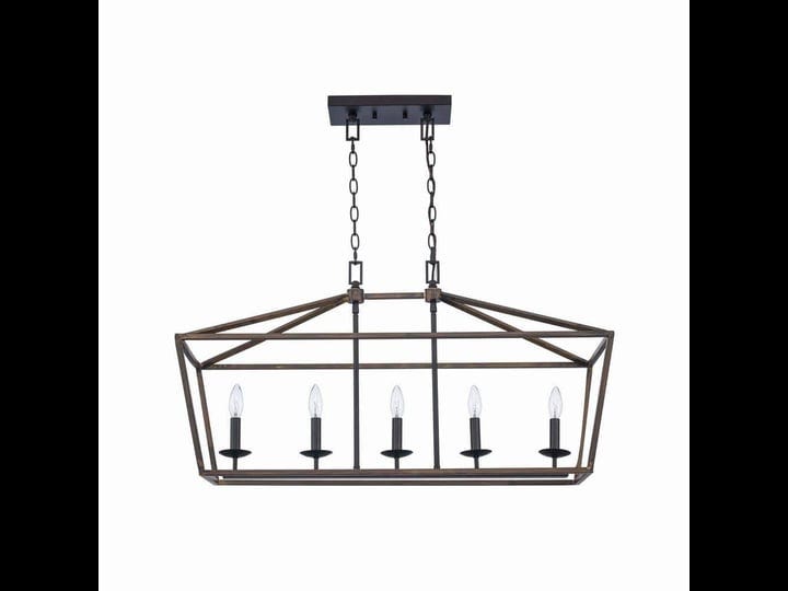 weyburn-5-light-black-and-faux-wood-caged-rectangular-chandelier-linear-1