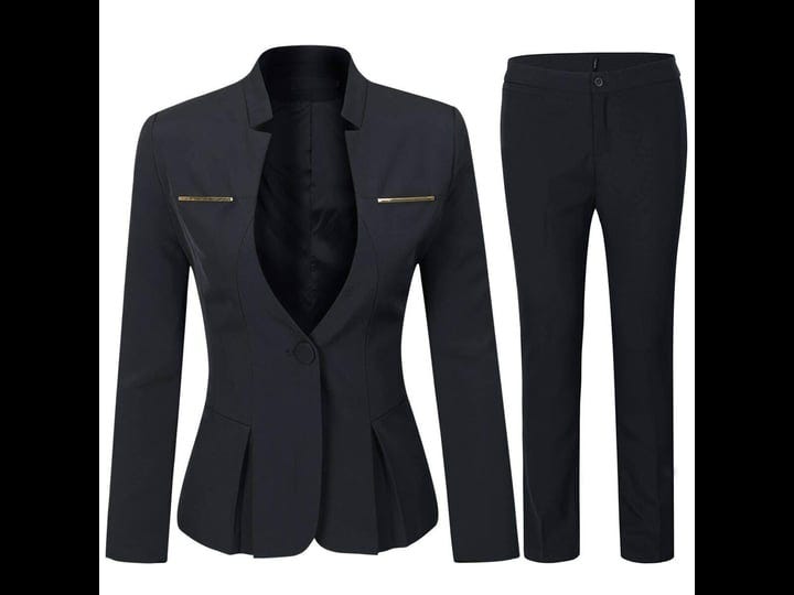 yunclos-womens-elegant-business-2-piece-office-lady-suit-set-work-blazer-pant-black-medium-1