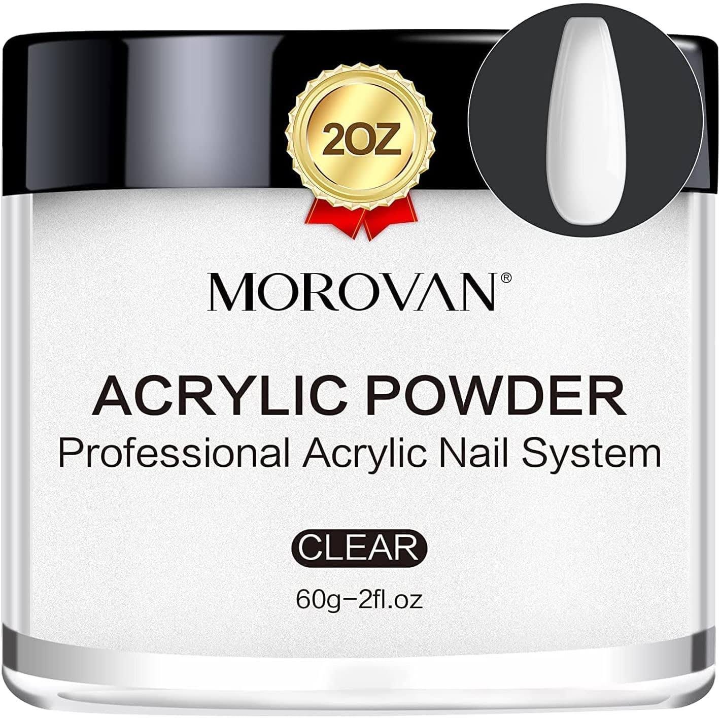 Morovan Clear Acrylic Powder: High-Quality, Long-Lasting Acrylic Nail Solution | Image