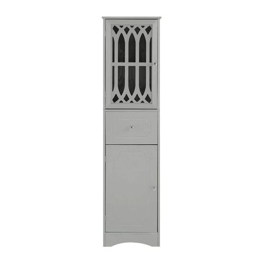 16-5-in-w-x-14-2-in-d-x-63-8-in-h-gray-linen-cabinet-bathroom-cabinet-storage-cabinet-with-drawer-an-1