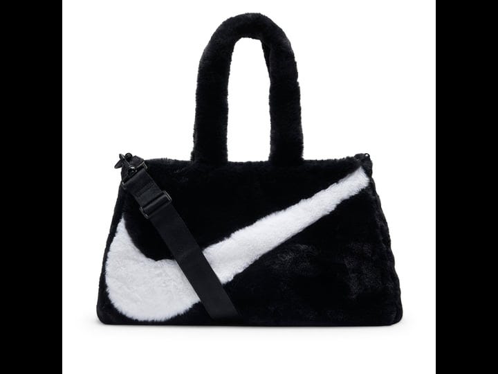 nike-sportswear-faux-fur-tote-10l-black-black-white-1