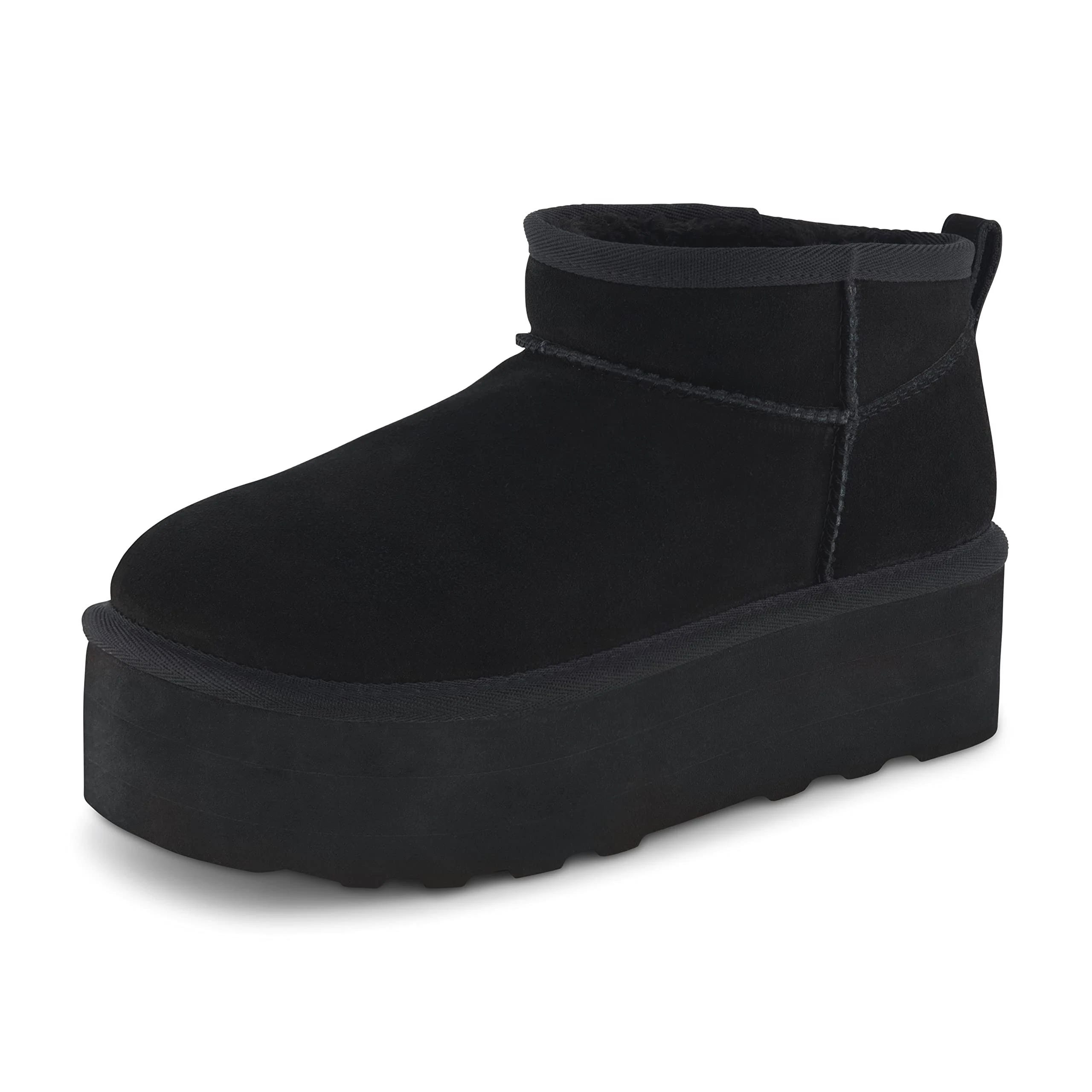 Comfortable Suede Platform Boots with Memory Foam Insoles | Image