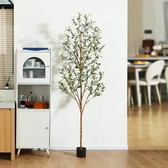 7-ft-artificial-olive-plants-with-realistic-leaves-and-natural-trunk-silk-fake-potted-tree-with-wood-1