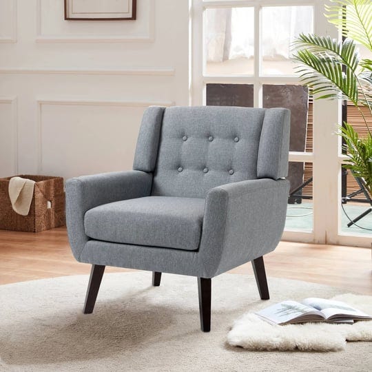 modern-cotton-linen-upholstered-armchair-tufted-accent-chair-grey-1