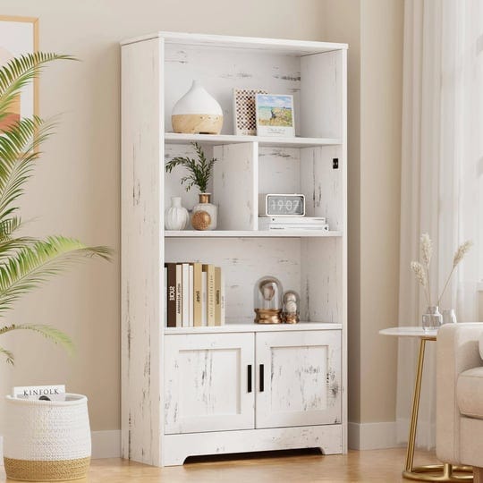 gaomon-bookcase-with-doors-white-bookshelf-with-led-lights-modern-storage-rack-wood-standing-bookshe-1