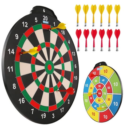 esjay-18-inch-magnetic-dart-board-set-for-kids-indoor-outdoor-game-dart-game-with-12-darts-dartboard-1
