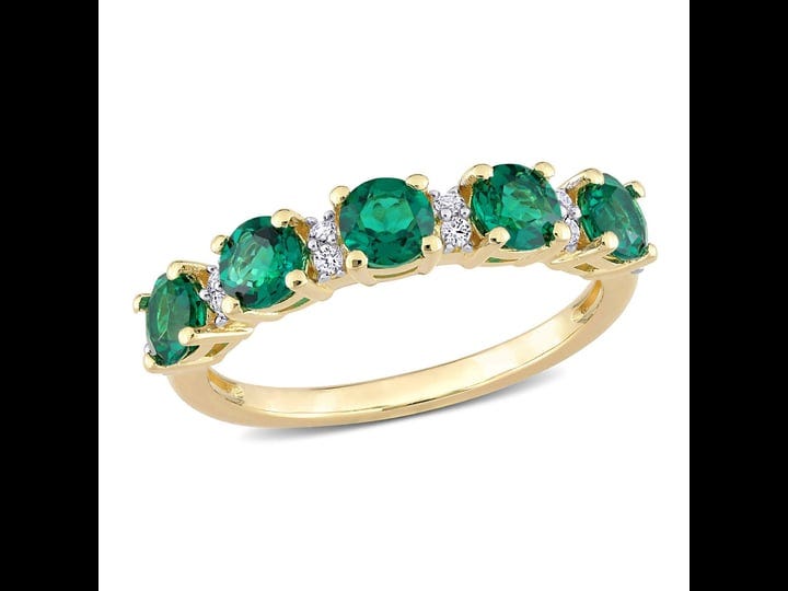 1-42-carat-ctw-lab-created-emerald-and-white-sapphire-ring-band-in-yellow-plated-sterling-silver-6-1