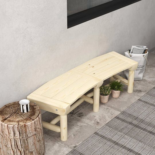 outsunny-wooden-garden-bench-semicircular-round-outdoor-tree-bench-natural-1