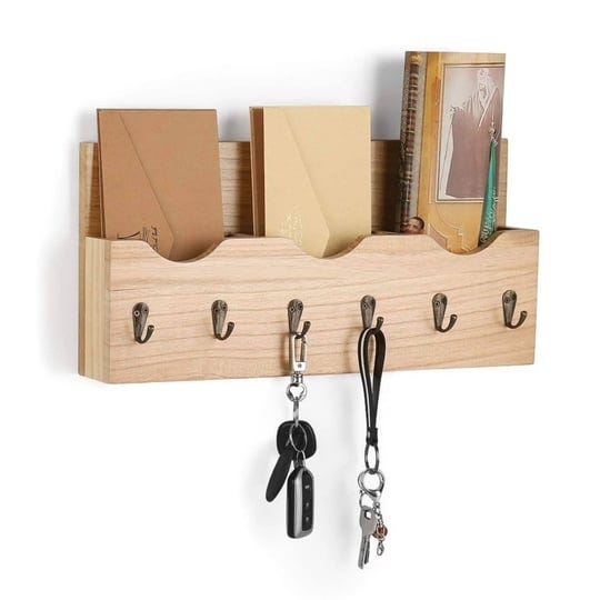 nex-brown-wall-mounted-mail-holder-organizer-with-6-key-hooks-2-8-x-7-9-x-16-2-michaels-1