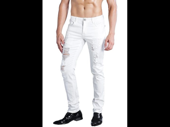 zlz-mens-ripped-skinny-distressed-destroyed-slim-fit-stretch-biker-jeans-pants-with-holes-white-34-r-1