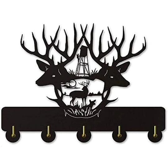 kinglive-deer-antler-wall-coat-rack-household-decor-wildllife-animal-modern-wooden-wall-hook-deer-hu-1