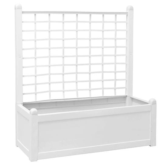 brylanehome-flower-box-with-trellis-0-white-1