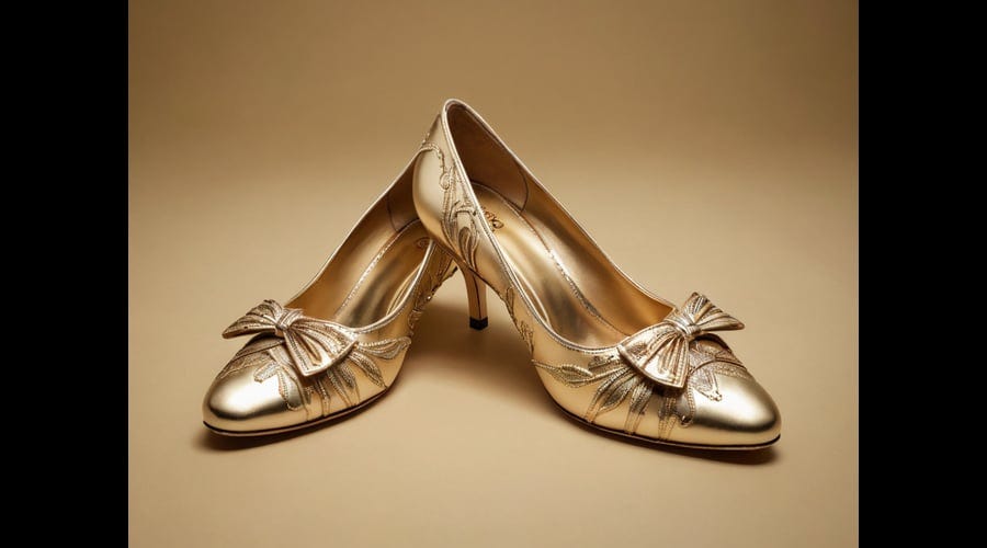 Gold-Evening-Shoes-Low-Heel-1