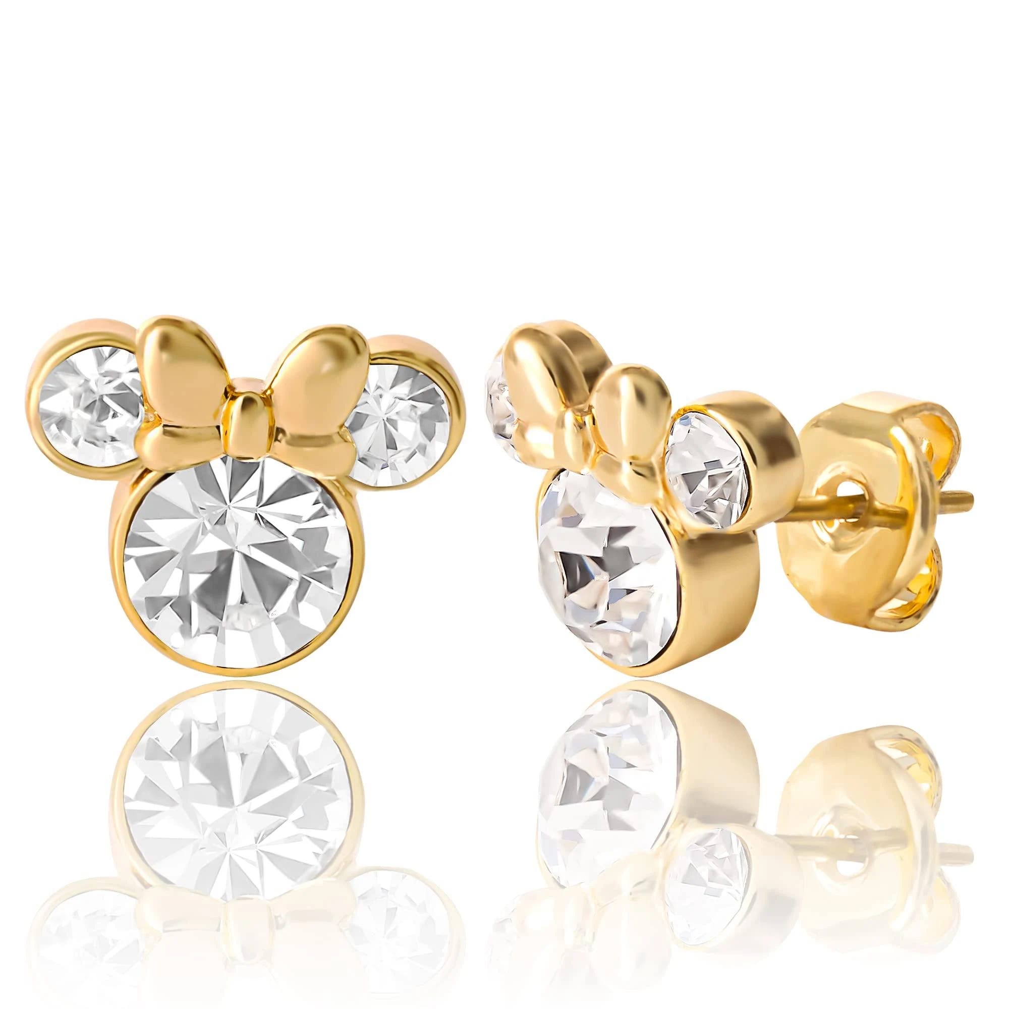 Officially Licensed Minnie Mouse Crystal Stud Earrings | Image