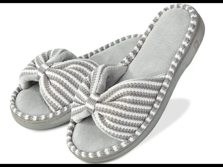 dl-womens-memory-foam-open-toe-slide-slippers-with-cute-bow-and-cozy-terry-lining-slip-on-house-shoe-1