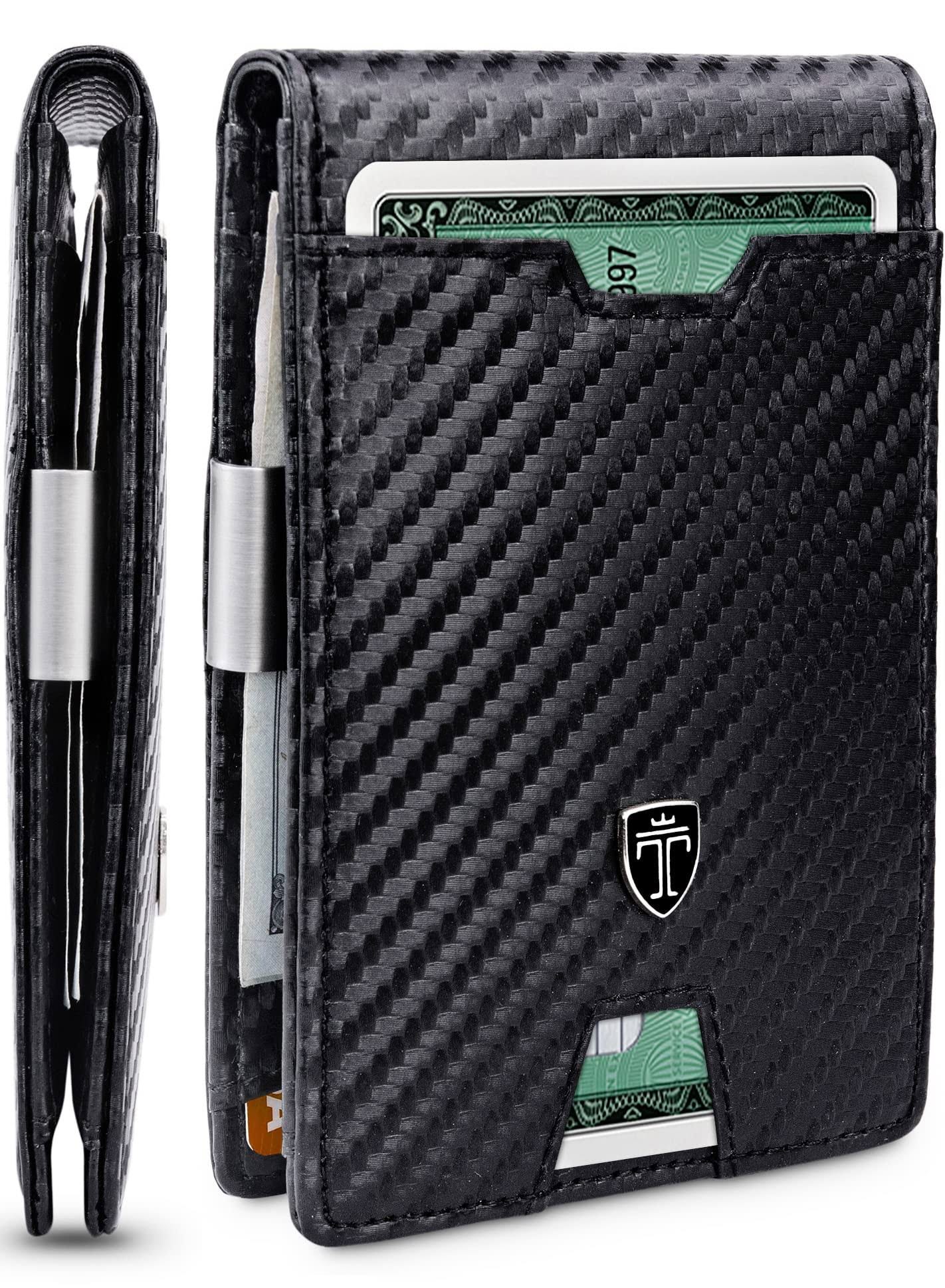 Slim RFID-Blocking Bifold Wallet with Money Clip from Travando | Image