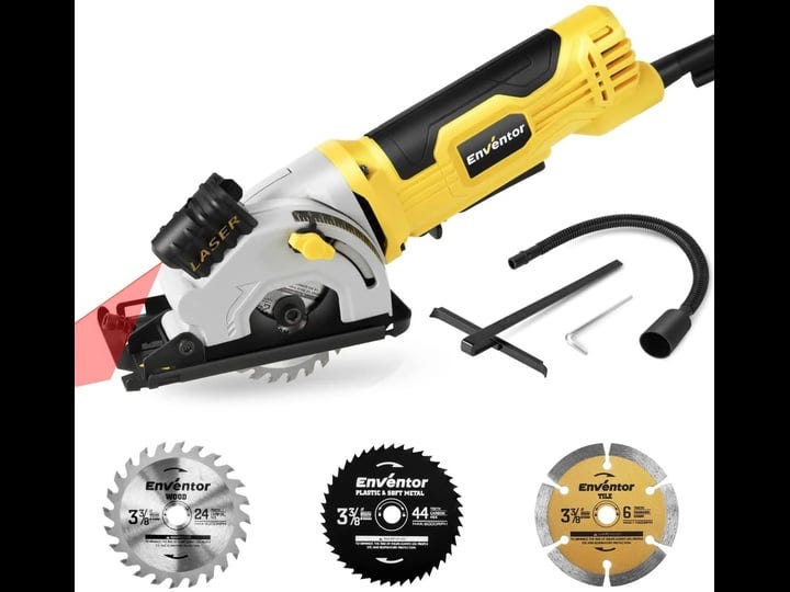 enventor-mini-circular-saw-4-8a-electric-circular-saw-corded-with-laser-guide-4000rpm-3-saw-blades-4